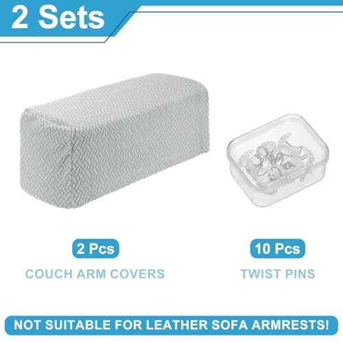 Fundas de reposabrazos para sofa con pasadores giratorios pack de 2 unidades 4