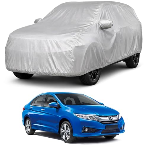 Image of Autofact Car Body Cover Compatible with City 2014-2019 | Custom Fit Car Cover | 100% Water-Resistant| Triple-Stitched Lightweight Fabric | Dustproof | Indoor & Outdoor Use | Elastic Bottom