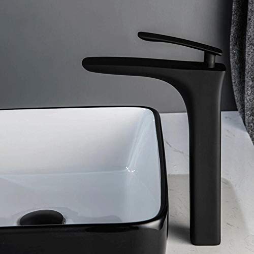 Mitigeur de lavabo surélevé anti-éclaboussure blanc pour vasque haute - 3