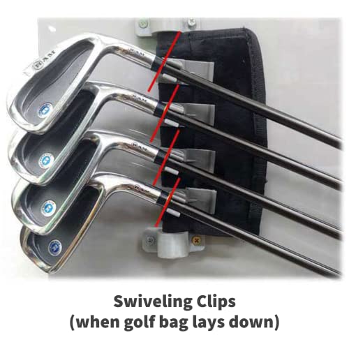 Hyojatem Swingswing Premium Golf Club Holder Club Organizing Clips | 14 Clips Set With Identifying Numbered Stickers | Swivel Action Golf Club Clips For Golf Bags thumb #5