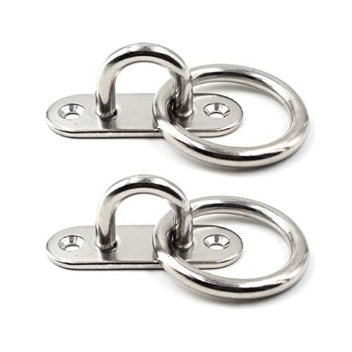 SeeRaphee Anclaje Techo Pared Gancho con Anillo para Entrenamiento de Suspensión,Yoga Columpios 304 Acero Inoxidable 5/16