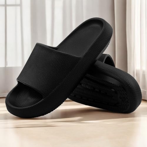 Womens Pillow Slippers Cloud Slides for Mens House Slippers Home Slides Non Slip Shower Slides Bathroom Soft Thick Sole Beach Women Shoes Sandals Indoor/Outdoor Home Slippers3