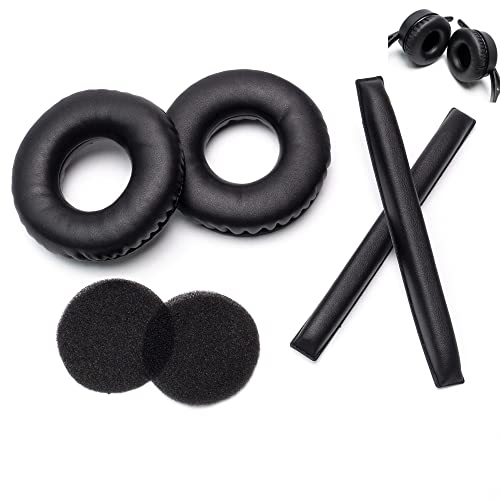 Image of Rainbow Color Ear Pads Headband Cushion Kits Compatible with Sennheiser HD25 HD250BT HD25-ll HD25S Il HMD25 Headphone Foam Covers (Black Sets)