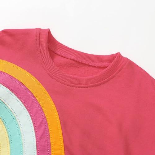 Image of HILEELANG Toddler Girl Fall Outfits Clothing Pants Set Sweatshirt Cotton Strench Leggings Playwear Sets 2pc