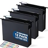 SortRax Plastic Extra Capacity Hanging File Folders, 2