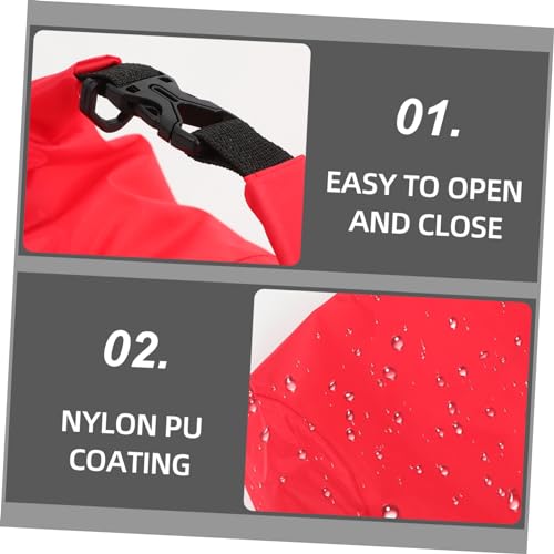 HANABASS 3 piezas saco seco impermeable de compresión 15 litros para canoa kayak rojo costuras resistentes protege de agua, arena y suciedad miniatura 6