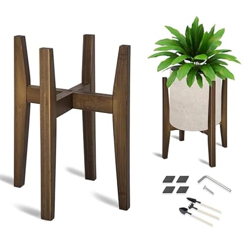 OERGKE Adjustable Bamboo Plant Stand Cover