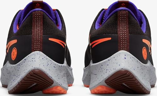 Nike Air Zoom Pegasus 38 Shield Mens Running Trainers DC4073 Sneakers Shoes (UK 9 US 10 EU 44, Black Orange 003)