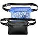 blue sky BASICS Waterproof Pouch with Waist Strap (2 Pack) | Best Way to Keep Your Phone and Valuables Safe and Dry | Perfect for Boating Swimming Snorkeling Kayaking Beach Pool Water Parks
