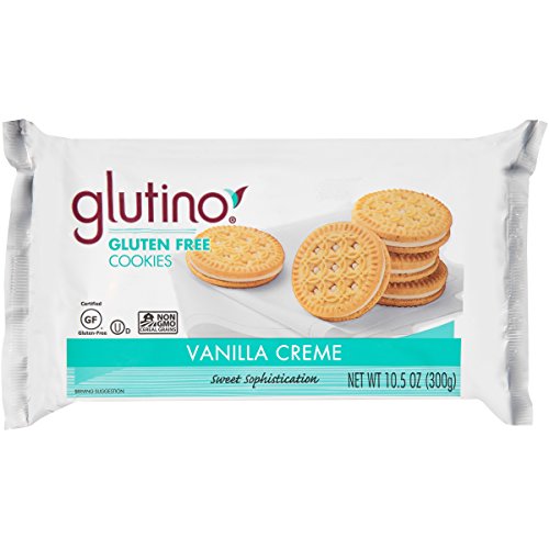 Glutino Gluten Free Vanilla Creme Cookies, Decadent Cookie,10.5 Ounce(Pack of 6)