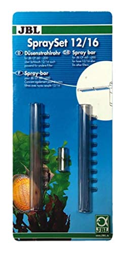 JBL Wasserauslauf-Set mit 2-teiligem Düsenstrahlrohr für Innenfilter von Aquarien, SpraySet 12/16 (CPI)