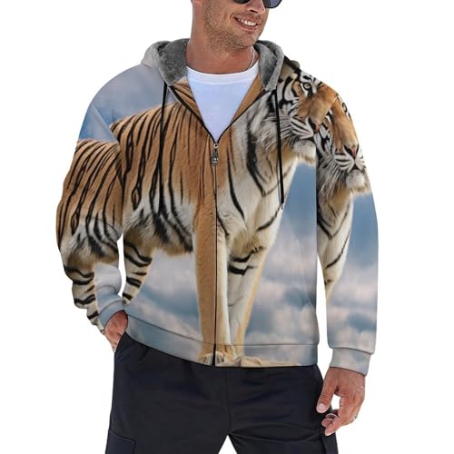 Chaqueta De Forro Polar Con Cremallera Completa Y Sudaderas Para Hombre, Sudadera Con Capucha De Gran Tamaño Y Cálida Para Invierno Con Bolsillos, Sudadera De Forro Polar Acolchada De Algodón