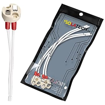 ISOLATECH 2pcs universale presa ceramica per MR16 MR11 GU5.3 G4 base LED lampade a risparmio energetico (max.250V/2A) lampadine casa incasso soffitto cucina bagno resistente al calore