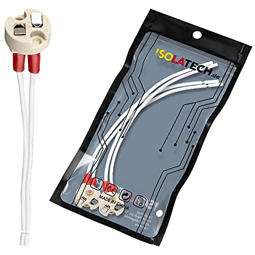 Immagine prodotto: ISOLATECH 2pcs universale presa ceramica per MR16 MR11 GU5.3 G4 base LED lampade a risparmio energetico (max.250V/2A) lampadine casa incasso soffitto cucina bagno resistente al calore