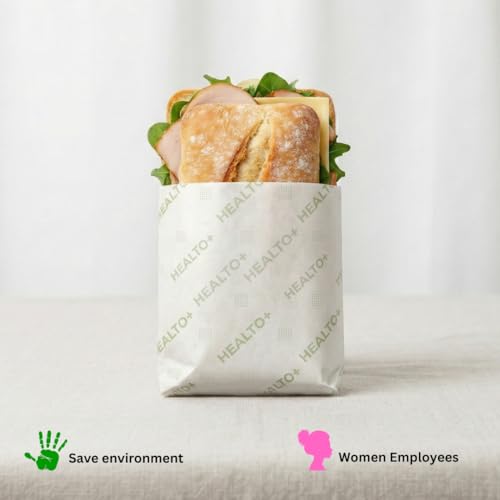 Image of Healto+ Butter Paper Roll - 1 KG / 900 pulls /Anti-Fungal, Uncoated Food Wrapping Paper, SSA Approved - Upto 1 KG