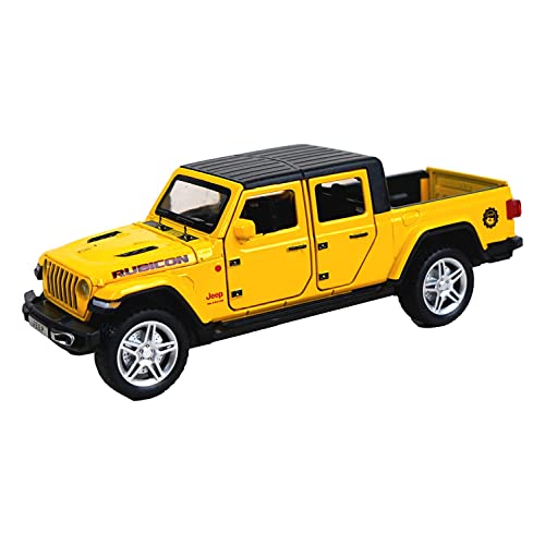Image of Metal Pull Back Diecast Car 1:32 Rubicon Jeep Pull Back Car Model with Sound Light Boys Gifts Toys for Kids【Pack of 1】,multicolor