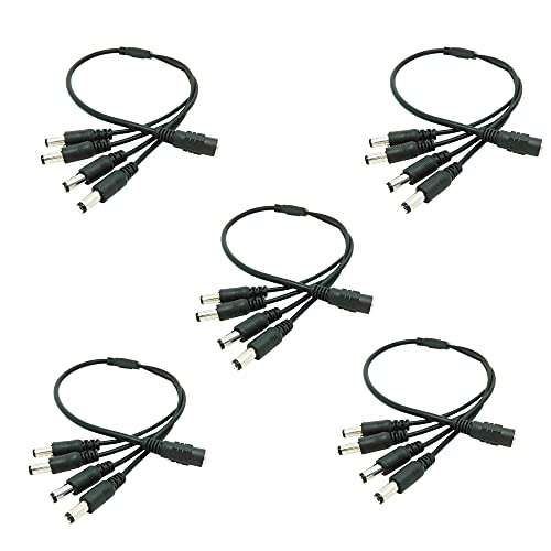 Cable divisor CCTV de 5,5mm x 2,1mm para alimentar 4 dispositivos