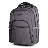 Ce sac à dos est convertible en trolley via son bras télescopique intégré et son compartiment dédié au stockage des bretelles afin d’assurer leurs protection. Sa structure est renforcée en mousse haute densité pour une absorption complète des chocs.