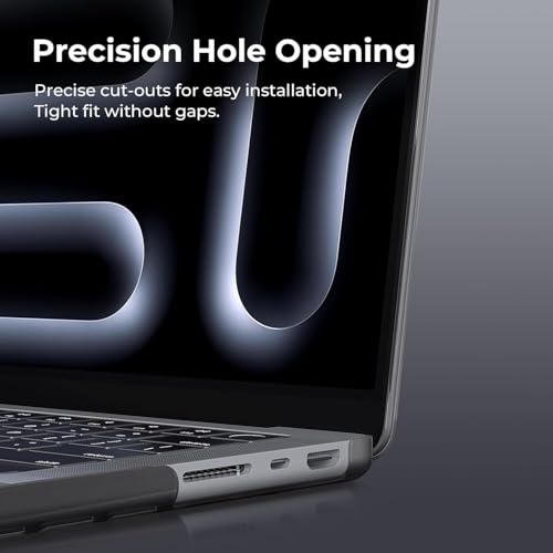 Image of BlueSwan Case Compatible for MacBook Pro 16 inch M5 2026 2025-2021 M4 M3 M2 M1 Pro /Max Chip,A3429 A3428 A3403 A3186 A2991 A2780 A2485,Anti-Scratch Flexible Laptop Cover with Grippy Matte Texture,Black