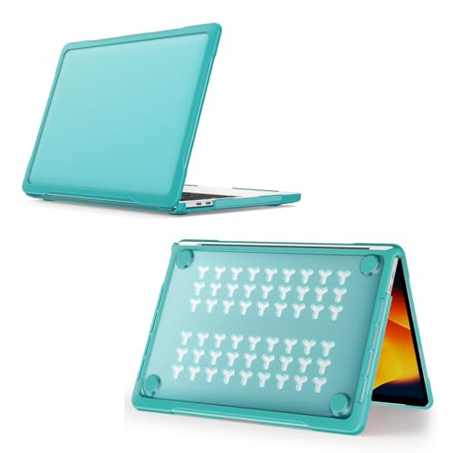 Carcasa MacBook Pro 13 A2338 azul de doble capa con parachoques TPU