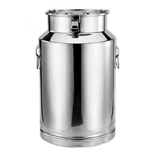 16 Capacidades Lata de Leche 201 Cubo de Leche de Acero Inoxidable Cubo de Vino Cubo de Lácteos Jarra de Mano Jarra Hermética de Almacenamiento de Té Sello de Silicona Barriles de Transporte de L