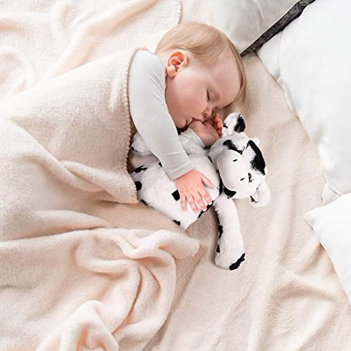 Lotfancy Cow Stuffed Animals, 16 Inch Tubbie Wubbie Soft Plush Cow For Babies, Farm Animal Toy Birthday For Boys Girls, White And Black, Kids Room Decoration #TOP2