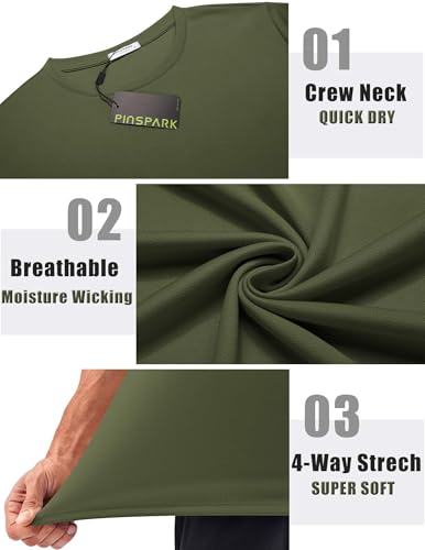PINSPARK Men's Quick Dry Moisture Wicking 3 Pack Workout Shirts
| PINSPARK Men's Mesh Athletic T-Shirts Quick Dry Worko