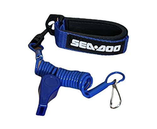 Cordón JLP para silbato con clip y pulsera azul miniatura 1