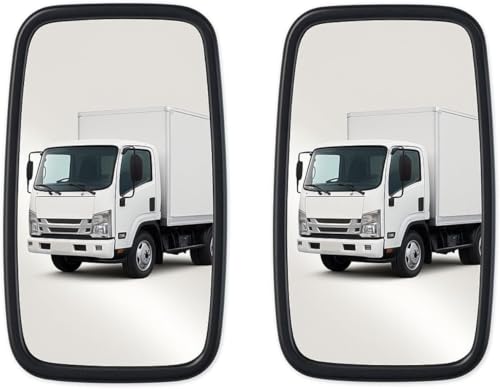 2 x Spiegel Außenspiegel Rückspiegel Seitenspiegel Universal 37.2cm x 18.4cm für Transporter LKW PKW Traktor Bagger Links Rechts