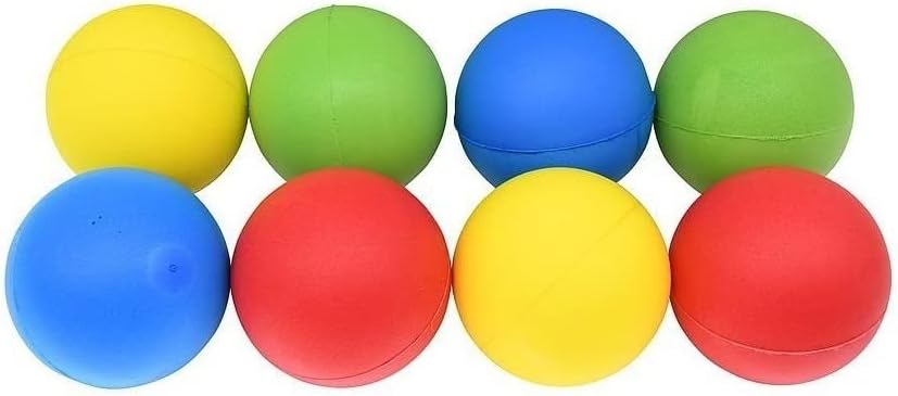 Uncoated Foam Ball 8-Piece Set, 8 cm Size