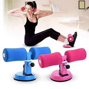 Doliva Sit-Up Bar With Foam Handle and Rubber Suction Seat Up Fitness Equipment Sit-ups and Push-ups Assistant Device For Weight Lose Gym Workout Abdominal Curl Exercise Trainer at Home (Random color)