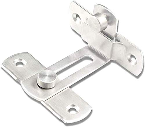 Door Hasp Latch 4 Inch,90 Degree Stainless Steel Safety Home Anti Theft Guard Bolts Action Hardware Sliding Lock Right Angle #TOP5