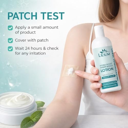 Image of Lilium Hydra Boost Shiner Bleach 580g | Safe & Effective | Improve Skin Texture & Elasticity | Boost Hydration & Spot Free Skin | Niacinamide | For All Skin Types | Salon, Spa, Home & Professional Use