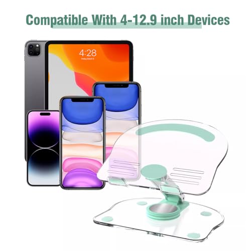 Werock KF-Z11 360°Rotating Acrylic Tablet Stand，Foldable Adjustable Transparent Tablet Holder thumb #5