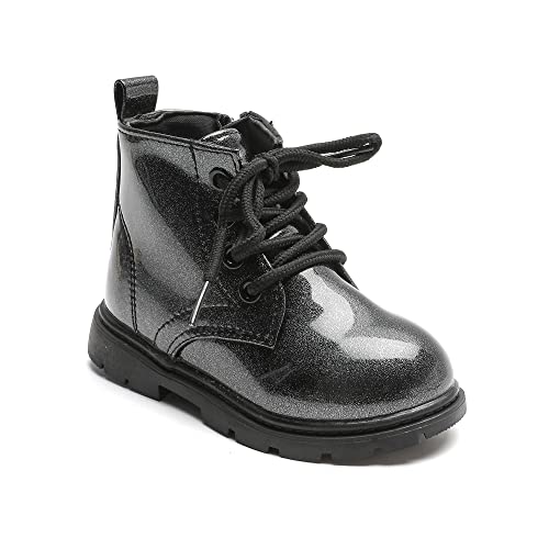 Komfyea Toddler Boots Boy's Girl's Cute Ankle Side Zipper Combat Boots2
