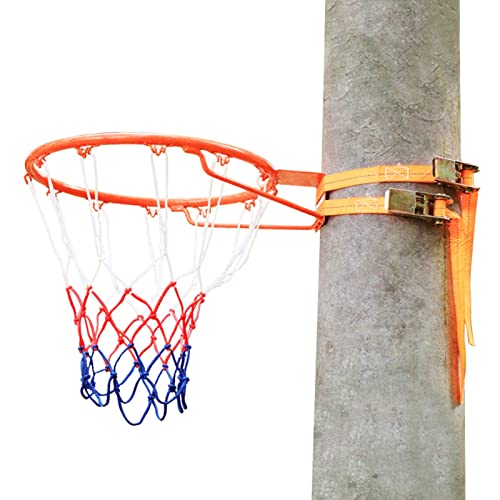 Kunovo Basketball Hoop Basketball Hoop For Tree Pole Pillar, Removable Wall-Mounted Basket Ball Training Equipment Portable, Adjustable Boys Girls Teens Sport Toys (Color : Orange, Size : L) #TOP27