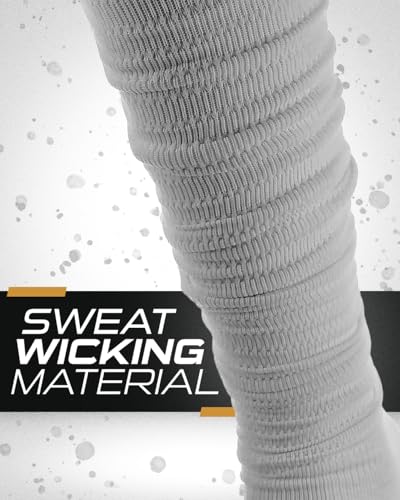 Football Scrunch Socks, Pre-Scrunched – Extra-Long Moisture-Wicking Over the Calf Socks for Youth, Boys & Men | Made in USA3
