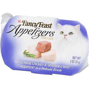 Fancy Feast White Meat Chicken & Shredded Beef Appetizer in a Delicate Broth