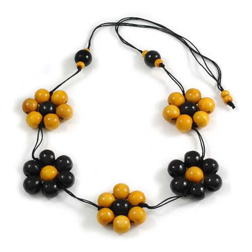 Collier en bois fleuri Avalaya pour illuminer vos tenues d'été bohèmes