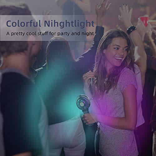 HandFan Handheld ventilator USB draagbare opvouwbare elektrische ventilator Opvouwbaar 3 snelheidsaanpassing Wind & persoonlijke ventilator op batterijen voor thuis/buiten/reizen/kamperen - Image 6