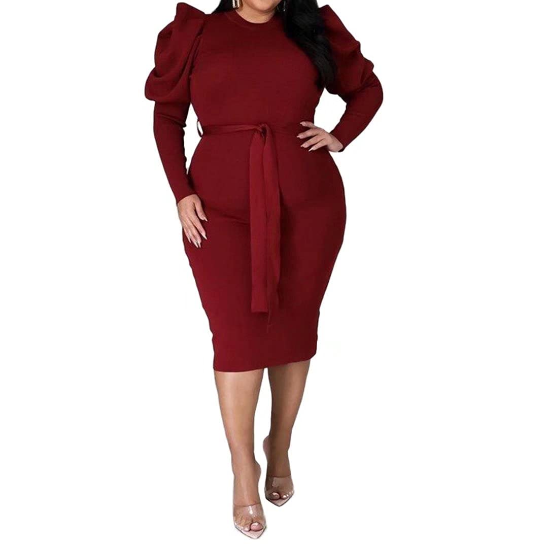 Women's Formal Pencil Dress Women's Plus Size Formal Dress - Puff
