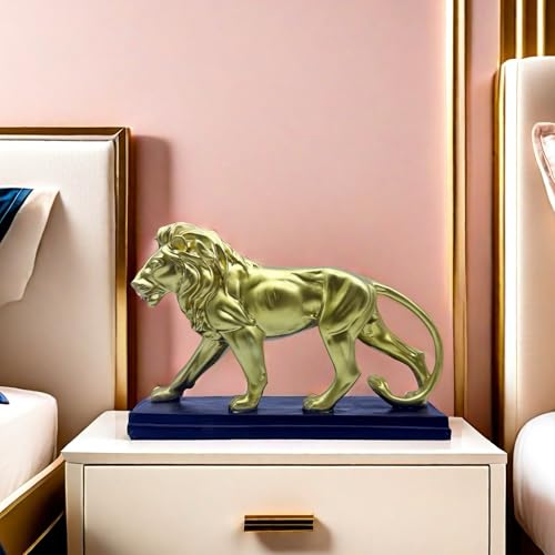 Estatua león Feng Shui de resina 11 pulgadas miniatura 7