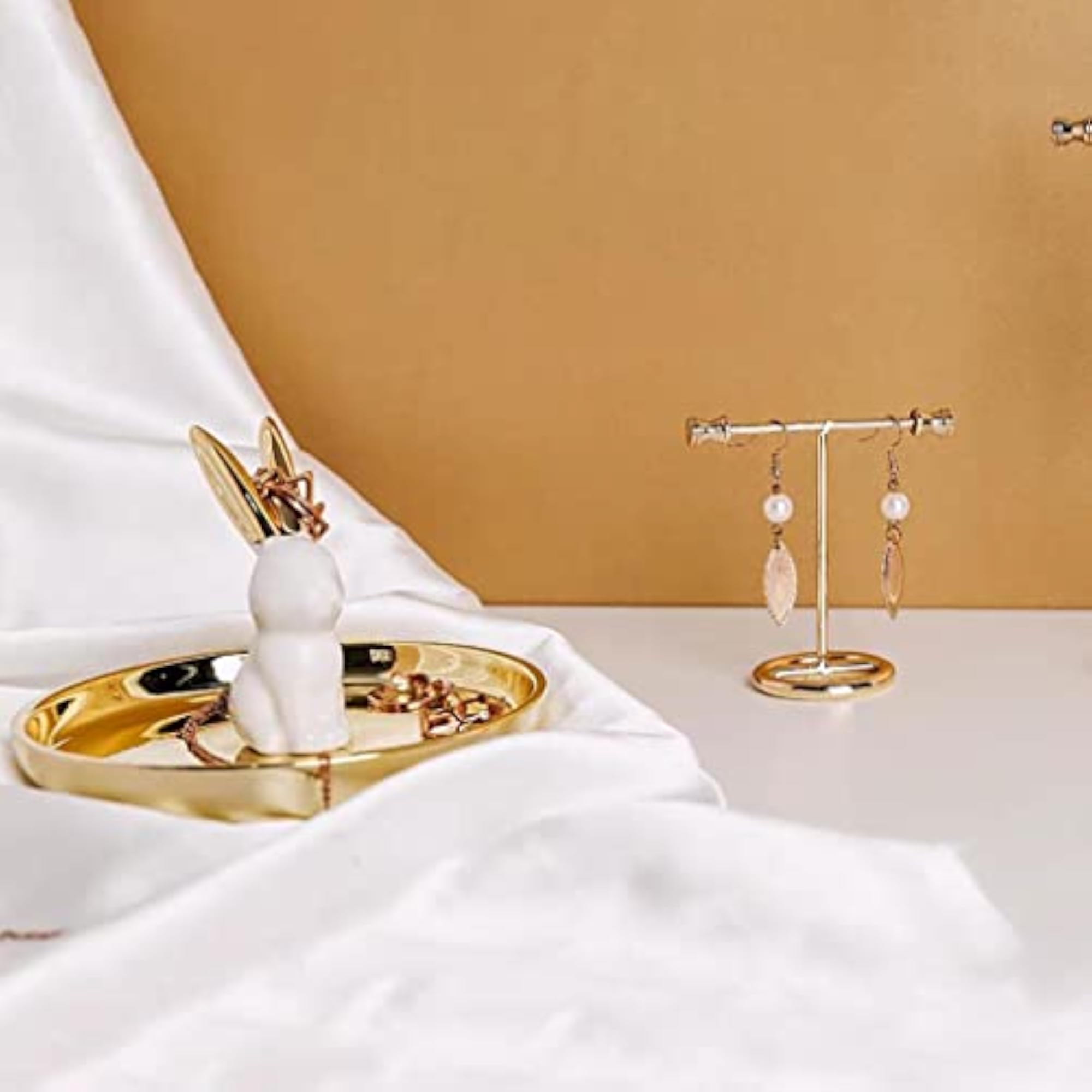 Gold Earring Rack Jewelry Organizer, Large Size