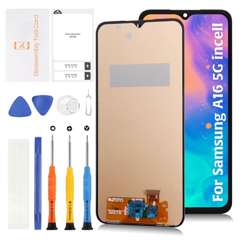 Olivechard TFT A16 4G 5G LCD (6.6 Not OEM 6.7/No Fingerprint) Screen Replacement for Samsung Galaxy A16 SM-A165F/M SM-A166B/P/E Screen Display Touch Digitizer Assembly Kit