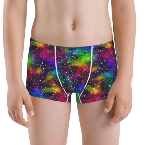 Boys' Cotton Boxer Brief Soft Underwear-Bright Universe