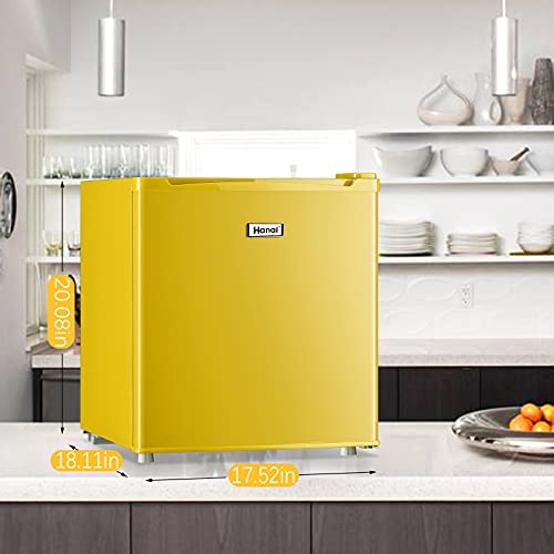 WANAI Compact Refrigerator 1.7 Cubic Ft Classic Retro Mini Fridge with