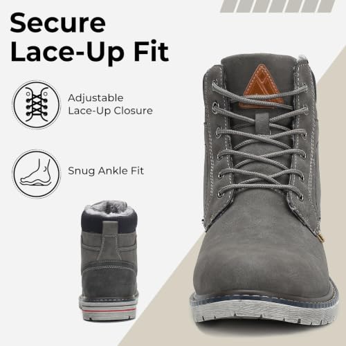Image of Mishansha Men's Waterproof Snow Boots, Insulated Winter Hiking Boots
