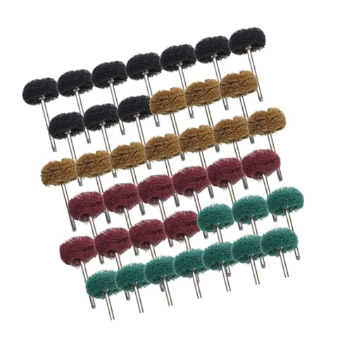PartyKindom 40pcs Nylon Scouring Pad Polishers Sander Abrasive Pads for Home Shop for Polishing Wear-Resistant Versatile