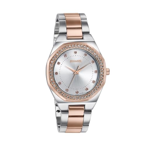 Image of Sonata Jashn with Quartz Analog White Dial IPS /IPRG Strap Women's Wedding Watch - 87121KM02