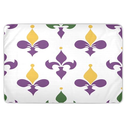 BOESI Graffiti Mardi Gras Logo Pattern Waterproof Pads for Bedwetting and Incontinence, Reusable Pads, Reusable Diaper Pads for Bed, Sofa, Travel